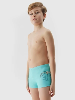 Chłopięce kąpielówki 4F 4FJWSS25USWTM036 - turkusowe 4F JUNIOR