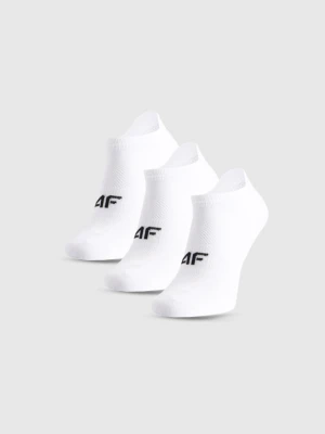 Chłopięce skarpetki treningowe (3-pack) 4F 4FJWMM00UFSOM261 - białe 4F JUNIOR
