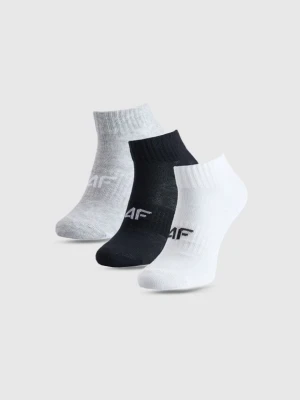 Chłopięce skarpetki za kostkę (3-pack) 4F 4FJWMM00USOCM499 - multikolor 4F JUNIOR