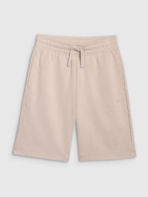 Chłopięce spodenki dresowe 4F 4FJRSS25TSHOM684 - beżowe 4F JUNIOR