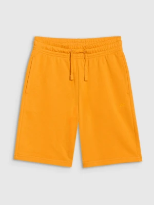 Chłopięce spodenki dresowe 4F 4FJRSS25TSHOM684 - pomarańczowe 4F JUNIOR