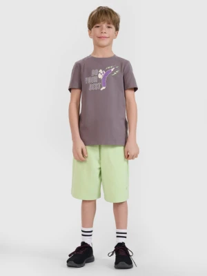 Chłopięce spodenki dresowe 4F 4FJRSS25TSHOM685 - zielone 4F JUNIOR