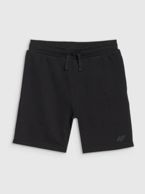 Chłopięce spodenki dresowe 4F 4FJWSS25TSHOM601 - czarne 4F JUNIOR