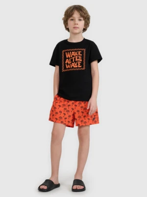 Chłopięce spodenki plażowe 4F 4FJRSS25UBDSM183 - pomarańczowe 4F JUNIOR