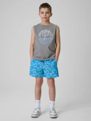 Chłopięce spodenki plażowe 4F 4FJRSS26UBDSM214 - niebieskie 4F JUNIOR
