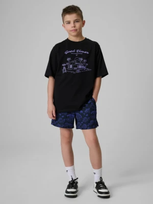 Chłopięce spodenki plażowe 4F 4FJRSS26UBDSM215 - czarne 4F JUNIOR