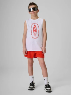 Chłopięce spodenki plażowe 4F 4FJRSS26UBDSM217 - czerwone 4F JUNIOR