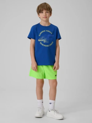 Chłopięce spodenki plażowe 4F 4FJRSS26UBDSM217 - zielone 4F JUNIOR