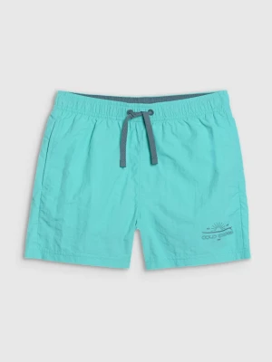 Chłopięce spodenki plażowe 4F 4FJWSS25UBDSM117 - turkusowe 4F JUNIOR