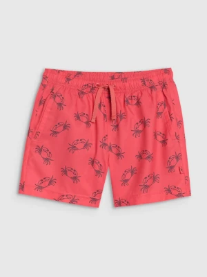 Chłopięce spodenki plażowe 4F 4FJWSS25UBDSM121 - czerwone 4F JUNIOR