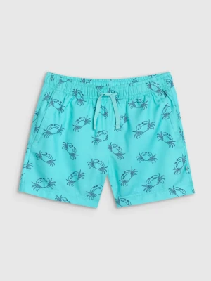 Chłopięce spodenki plażowe 4F 4FJWSS25UBDSM121 - turkusowe 4F JUNIOR