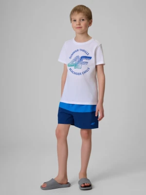 Chłopięce spodenki plażowe 4F 4FJWSS26UBDSM203 - granatowe 4F JUNIOR