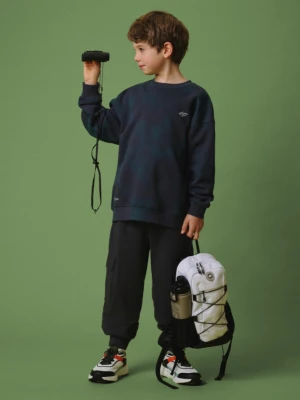 Chłopięce spodnie dresowe cargo 4F 4FJRSS26TTROM1882 - szare 4F JUNIOR