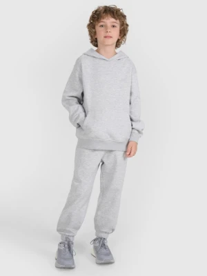 Chłopięce spodnie dresowe joggery 4F 4FJRMM00TTROM1628 - szare 4F JUNIOR