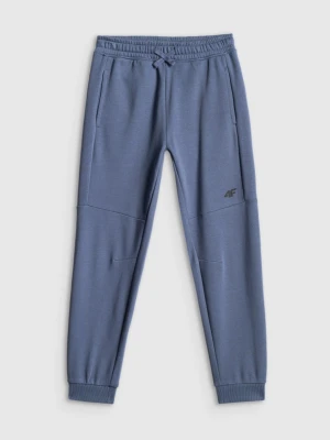 Chłopięce spodnie dresowe joggery 4F 4FJRSS26TTROM1995 - niebieskie 4F JUNIOR
