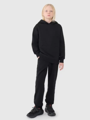 Chłopięce spodnie dresowe joggery 4F 4FJWMM00TTROM1188 - czarne 4F JUNIOR