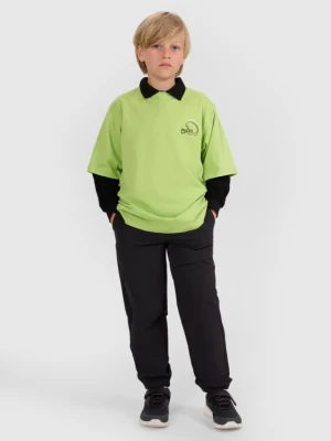 Chłopięce spodnie joggery casual 4F 4FJWAW25TTROM1259 - czarne 4F JUNIOR