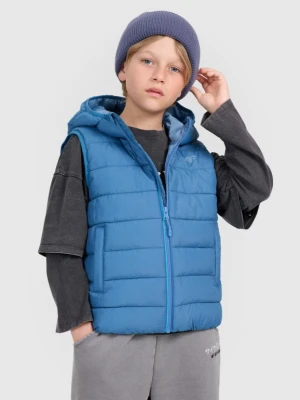 Chłopięcy bezrękawnik pikowany 4F 4FJRAW25TVJAM324 - niebieski 4F JUNIOR