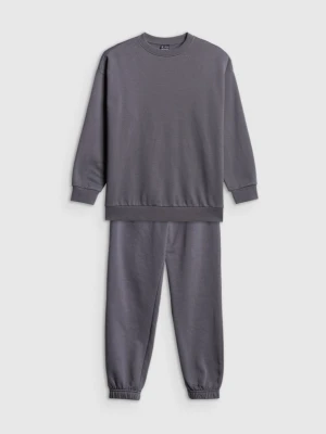 Chłopięcy komplet dresowy 4F 4FJRSS26TAPSM213 - szary 4F JUNIOR
