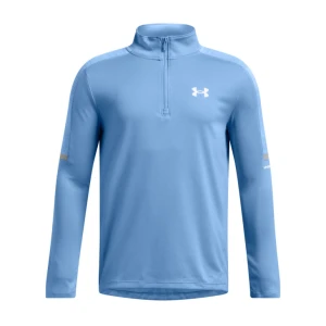 Chłopięcy longsleeve treningowy Under Armour UA Tech Utility 1/4 Zip - niebieski