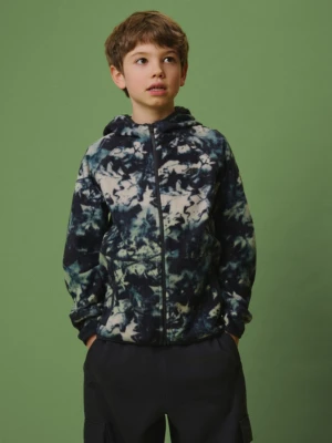 Chłopięcy polar z nadrukiem 4F 4FJRSS26TFLEM498 - multikolor 4F JUNIOR