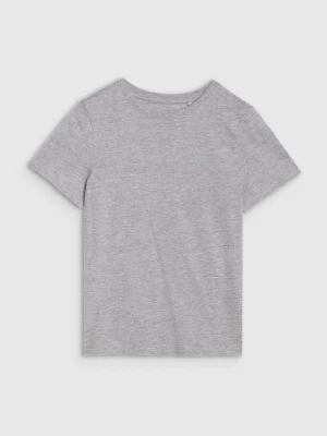 Chłopięcy t-shirt basic 4F 4FJWSS25TTSHM2178 - szary 4F JUNIOR