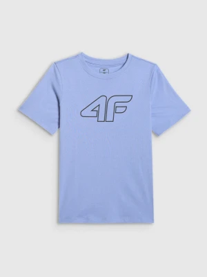 Chłopięcy t-shirt z nadrukiem 4F 4FJWSS26TTSHM3007 - niebieski 4F JUNIOR