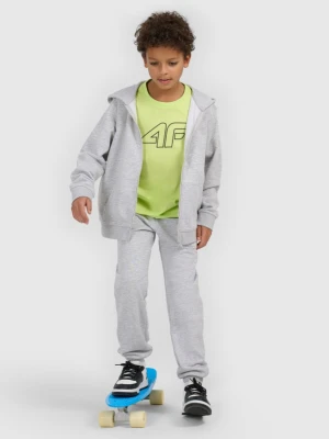 Chłopięcy t-shirt z nadrukiem 4F 4FJWSS26TTSHM3007 - zielony 4F JUNIOR