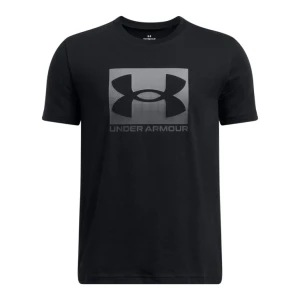 Chłopięcy t-shirt z nadrukiem Under Armour UA Boxed Sports - czarna