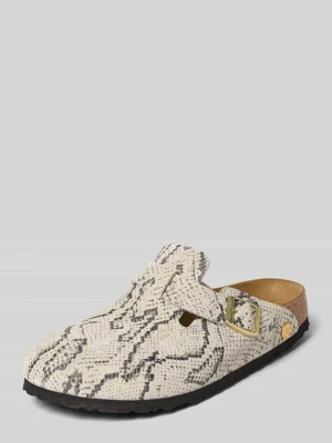 Chodaki z naturalnej skóry model 'BOSTON' Birkenstock Złamany biały