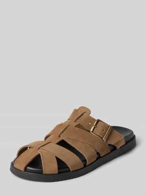 Chodaki ze skóry ze sprzączką model 'Mamba' Steve Madden