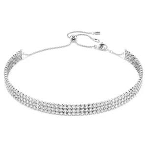 Zdjęcie produktu Choker Tennis Matrix, Szlif okrągły, Biały, Powłoka z rodu Swarovski