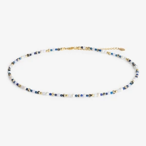 Choker z kamieniami; srebrny pozłacany Ania Kruk