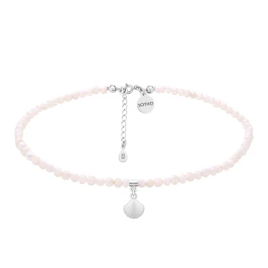 Choker z pereł naturalnych ze srebrną muszelką SOTHO