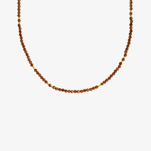 Choker z piasku pustyni; srebrny pozłacany Ania Kruk CIEMNOBRĄZOWY