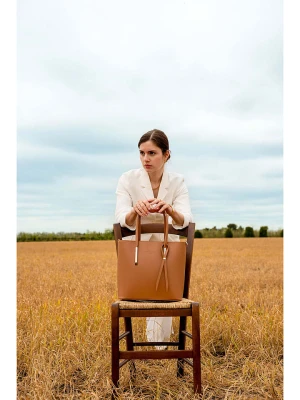 Christian Laurier Skórzana torebka "Gia" w kolorze karmelowym - 29 x 30 x 12,5 cm rozmiar: onesize