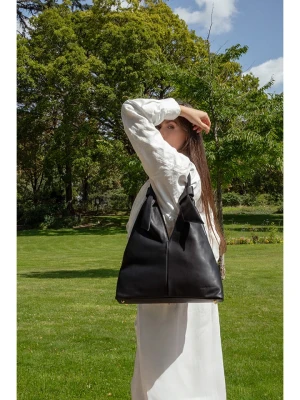 Christian Laurier Skórzana torebka "Halo" w kolorze czarnym - 38 x 40 x 10 cm rozmiar: onesize