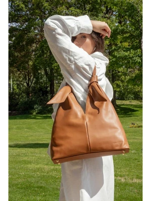 Christian Laurier Skórzana torebka "Halo" w kolorze jasnobrązowym - 38 x 40 x 10 cm rozmiar: onesize