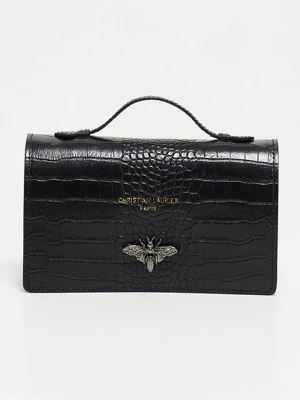 Christian Laurier Skórzana torebka "Stacy" w kolorze czarnym - 22 x 12 x 4 cm rozmiar: onesize