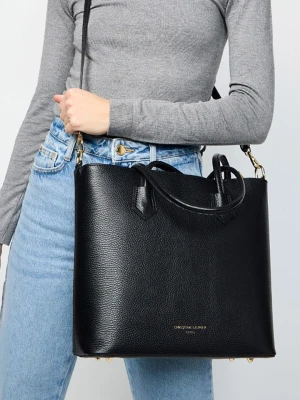 Christian Laurier Skórzana torebka w kolorze czarnym - 29 x 34 x 12,5 cm rozmiar: onesize