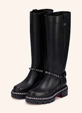 Christian Louboutin Kozaki Marinetta Pyraclou schwarz