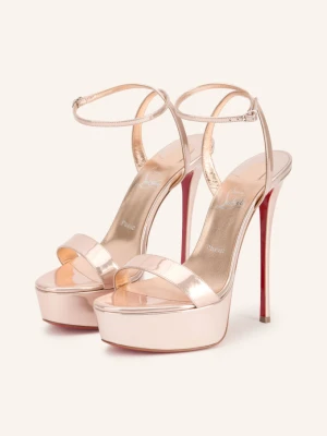 Christian Louboutin Sandały Na Obcasie Loubi Queen Alta 150 rosa