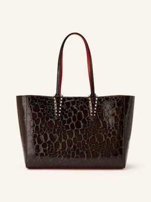 Christian Louboutin Torba Shopper Cabata Small Z Saszetką braun