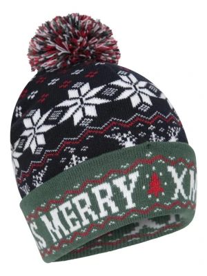 Christmas Fairisle dziecięca czapka z pomponem - Navy Mountain Warehouse