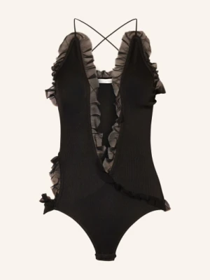 Christopher Esber Body Carina Z Wycięciem schwarz