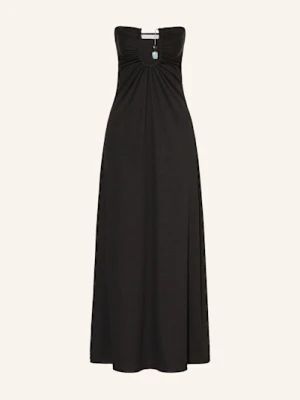 Christopher Esber Sukienka Z Odkrytymi Ramionami Helix Crystal Z Wycięciem schwarz