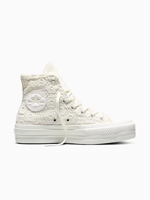 Chuck Taylor All Star Lift Platform Crochet Converse beżowy