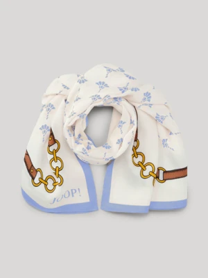 Chusta Arya w kolorze écru z jasnoniebieskim we wzór Joop