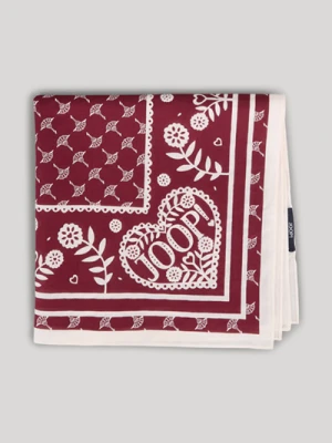 Chusta Asta w kolorze ciemnoczerwonym z écru we wzór Joop