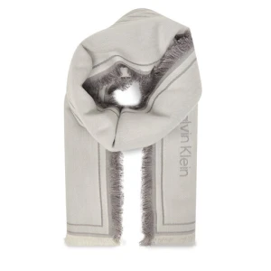 Chusta Calvin Klein Emblem Graphic Lw Square Scarf LV04F8073G Szary